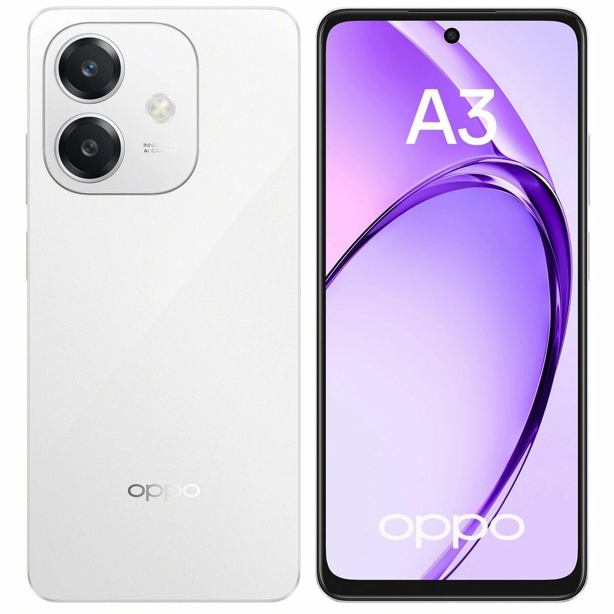 Смартфон OPPO A3 CPH2669 6+256 GB Сияющий белый Ростест (EAC)
