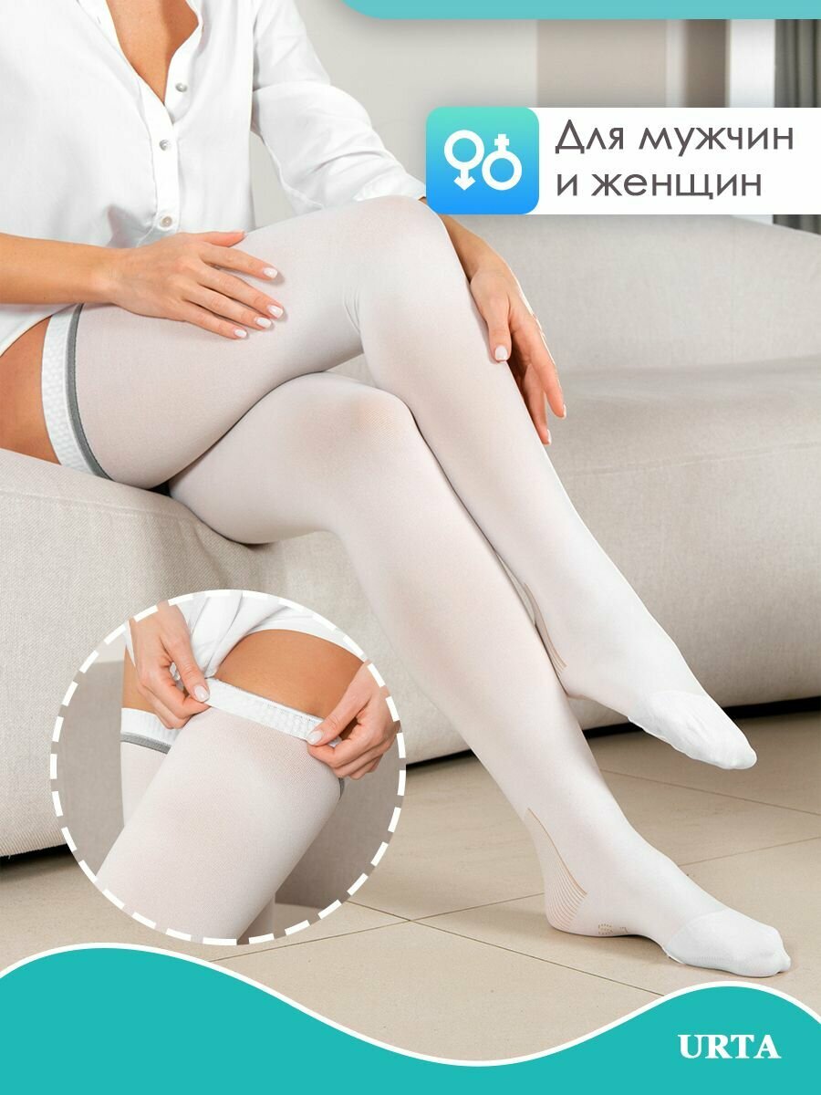 Картинки Чулки компрессионные антиэмболические URTA, 1 класс компрессии 18мм рт. ст.