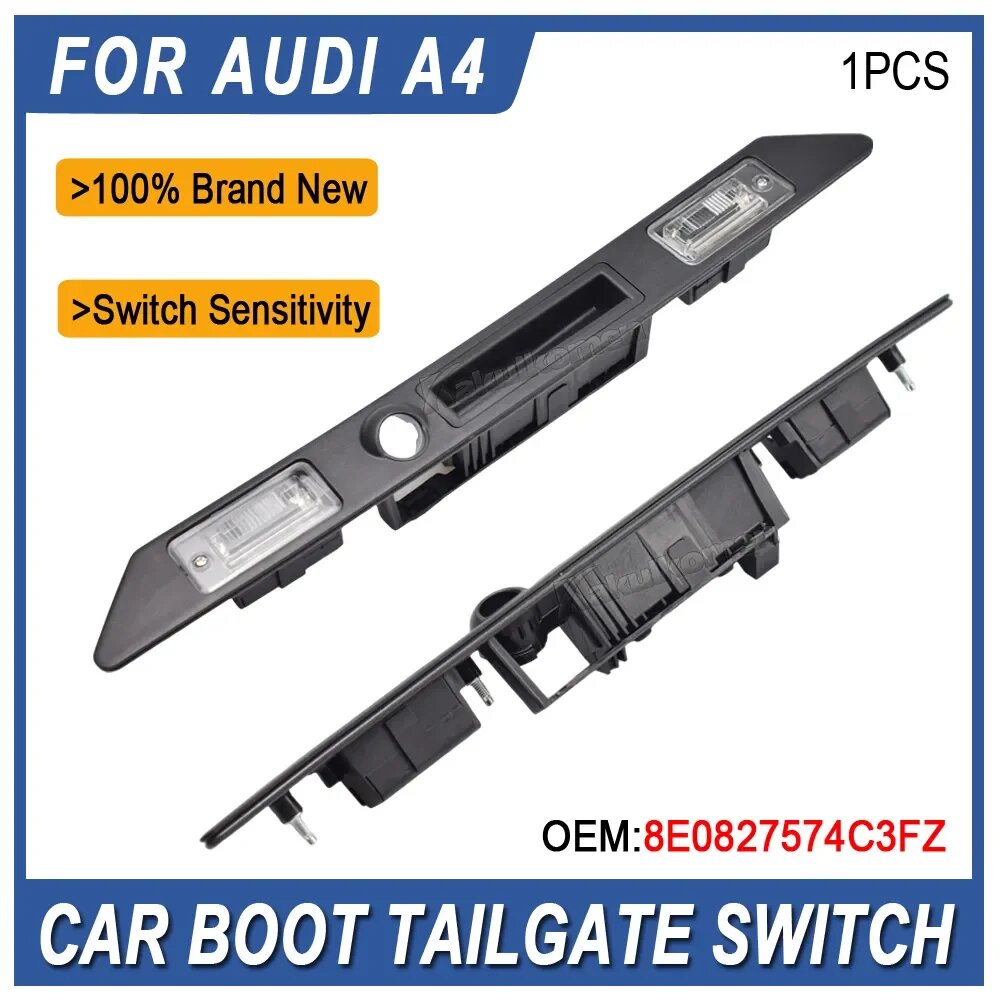 Автомобильные детали 8E0827574C3FZ, подсветка номерного знака в сборе для Audi A4 S4 A5 S5 A6 S6 A8 S8 RS4, 1Pcs — фото 1