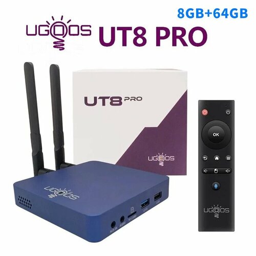UGOOS UT8 PRO ТВ-приставка Android 11 864 ГБ UT8 Pro 8G 64G Европейская 13790₽