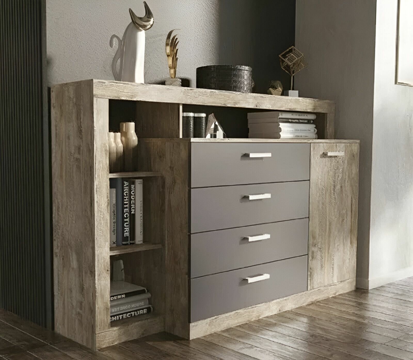 Комод "Ангара" от Мебельная Компания "МиФ", ЛДСП, 160,2x47,6x104см
