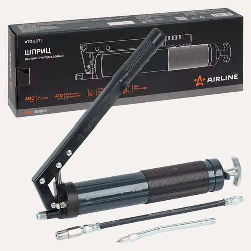 Изображение товара Шприц двухплунжерный 400мл PRO, клапан уд. воздуха (возможно примен. картриджа) (AIRLINE)