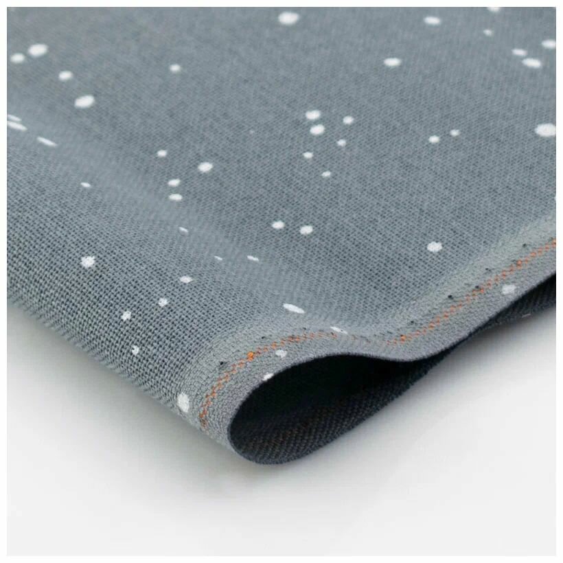 Канва для вышивания Zweigart 3984/7419 Murano Splash 32 (35х46см) базальтовый с белыми брызгами