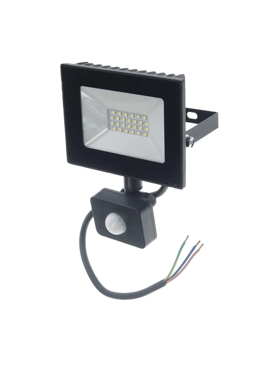 Прожектор LED SMD 30W 6500K 180х115мм с датчиком движения