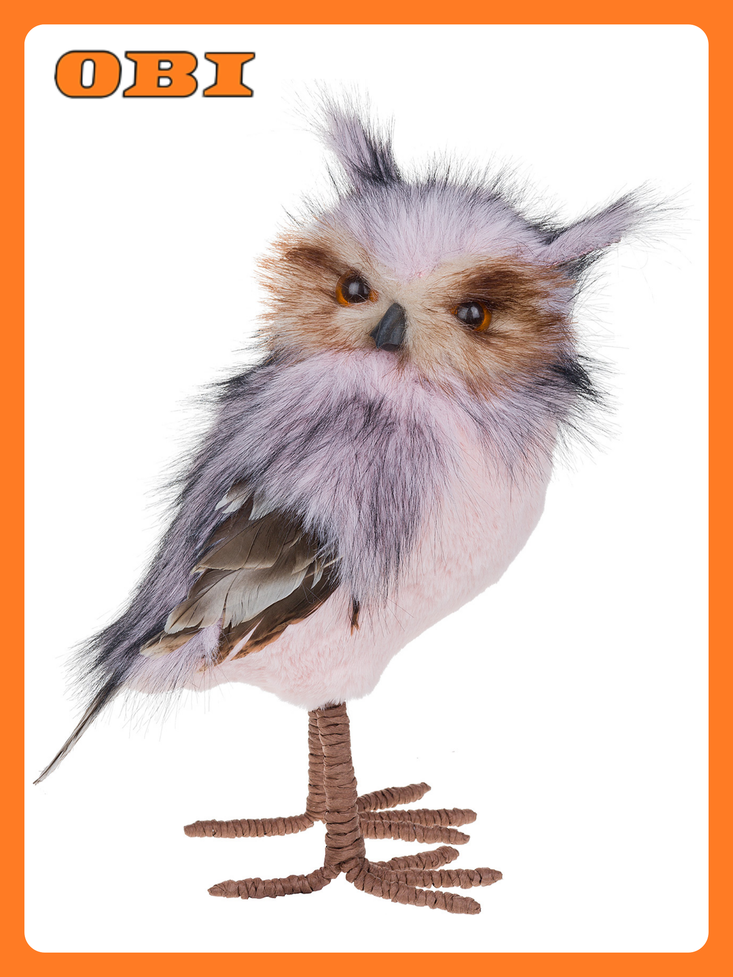 Фигура Сова иск. мех 15x26xH30 см