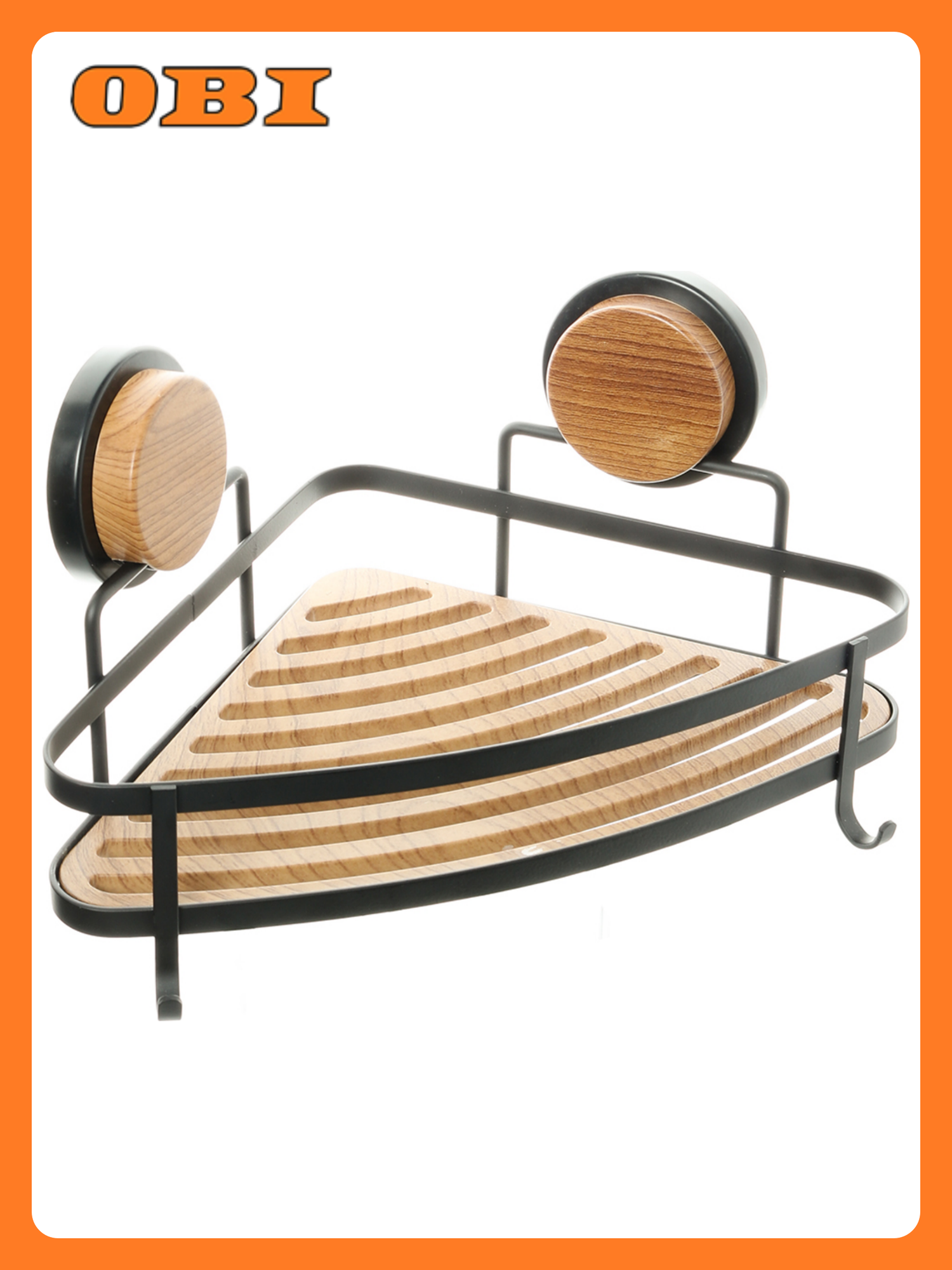 Полка Fixsen угловая черная металл пластик 275x15x21 см