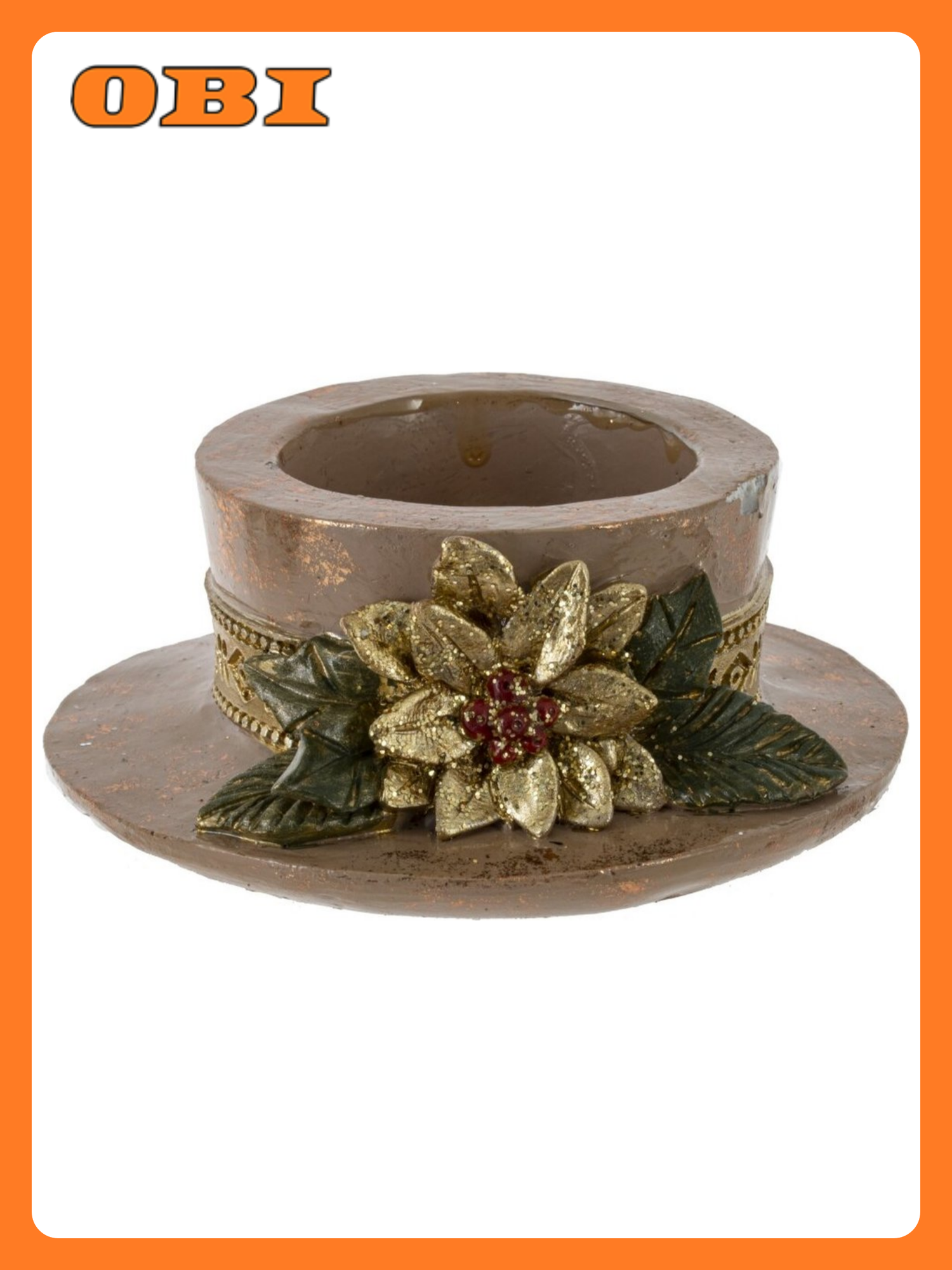 Подсвечник L10 W10 H4 см