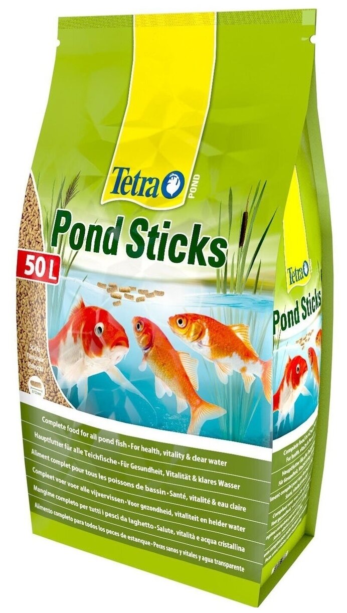 Корм для прудовых рыб Tetra Pond Sticks 50 л (палочки) - фотография № 2