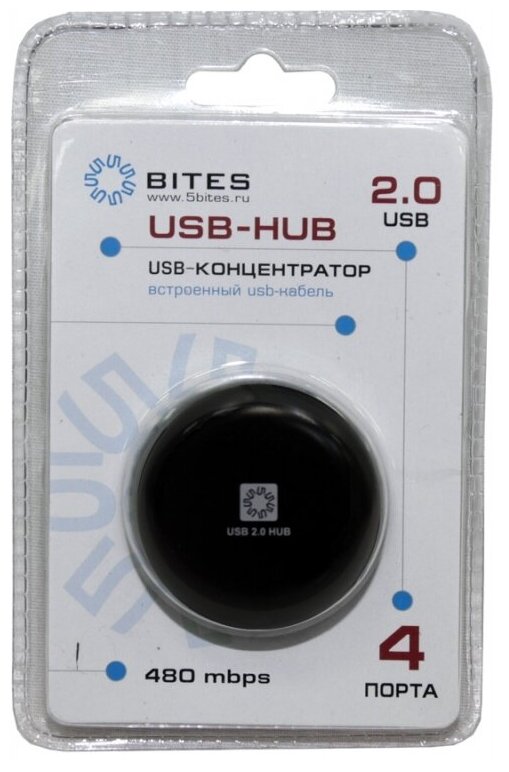 Концентратор USB 2.0 5bites HB24-200BK