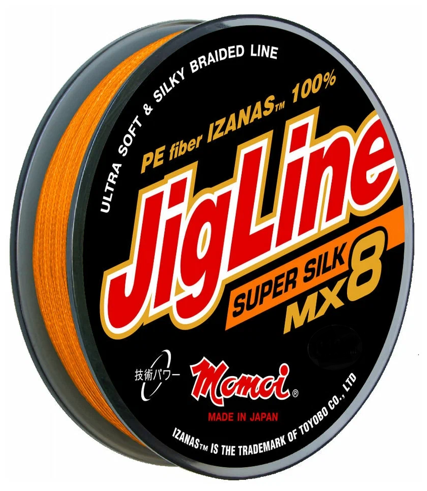 Плетеный шнур Jigline MX8 Super Silk 100 м 010 мм оранжевый