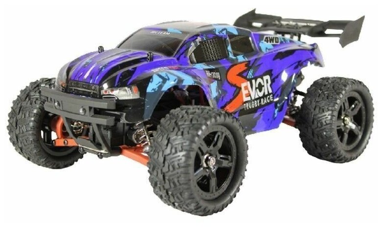 Радиоуправляемая трагги Remo Hobby S EVO-R UPGRADE V2.0 (синяя) 4WD 2.4G 1/16 RTR