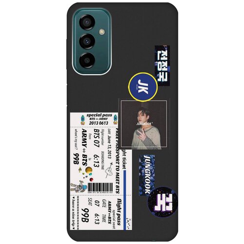Матовый чехол BTS Stickers для Samsung Galaxy M23 5G / Самсунг М23 5г с 3D эффектом черный матовый чехол formula для samsung galaxy m23 5g самсунг м23 5г с 3d эффектом черный