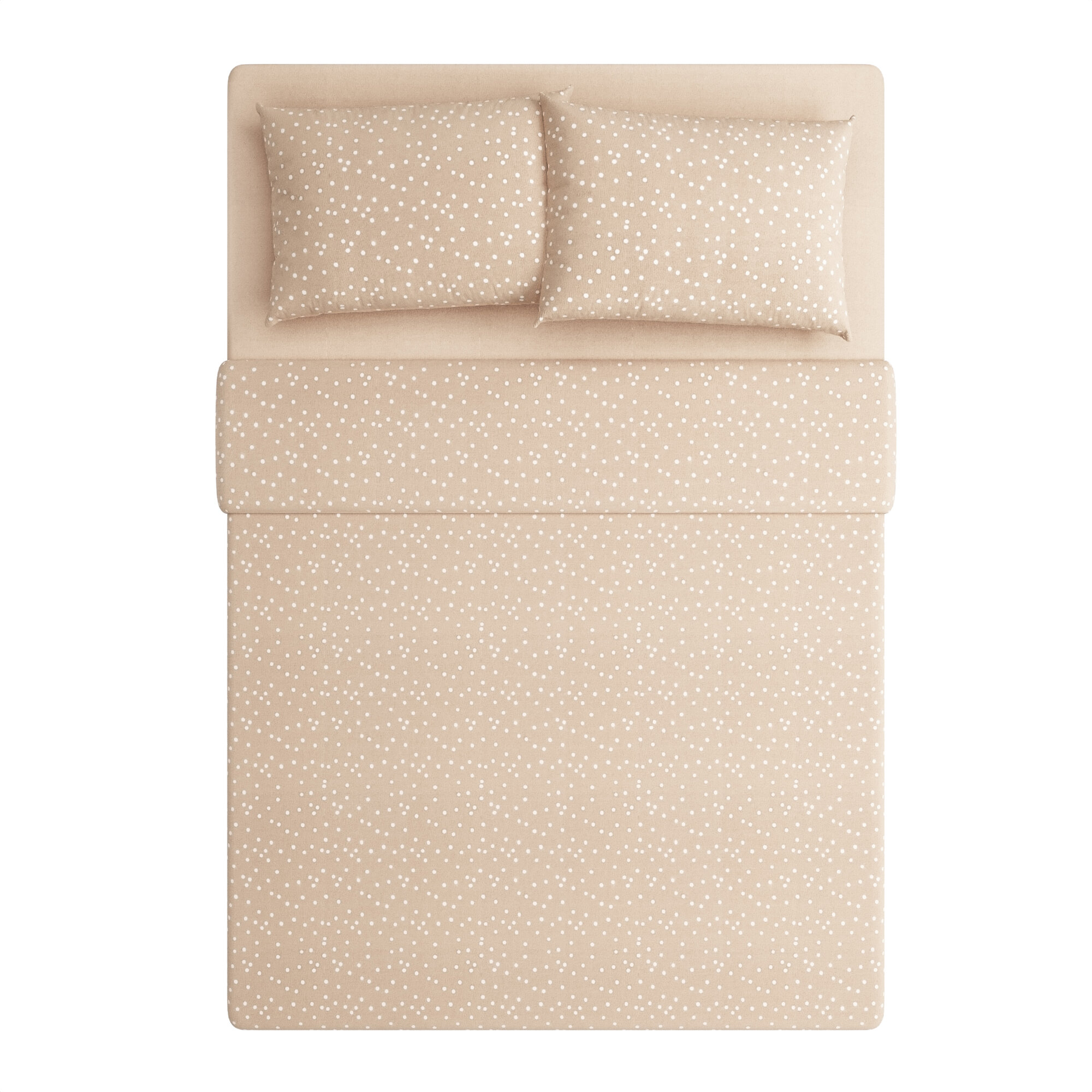 Комплект постельного белья Pragma Potso 1.5 спальный с простынёй, песочно-бежевый