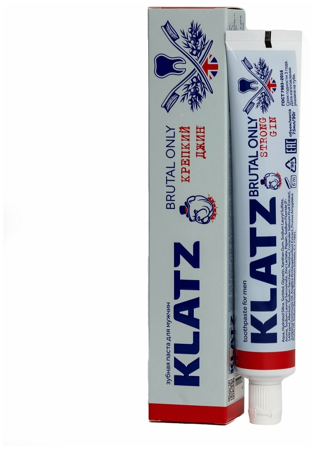 Зубная паста KLATZ для мужчин "Крепкий джин", 75 мл