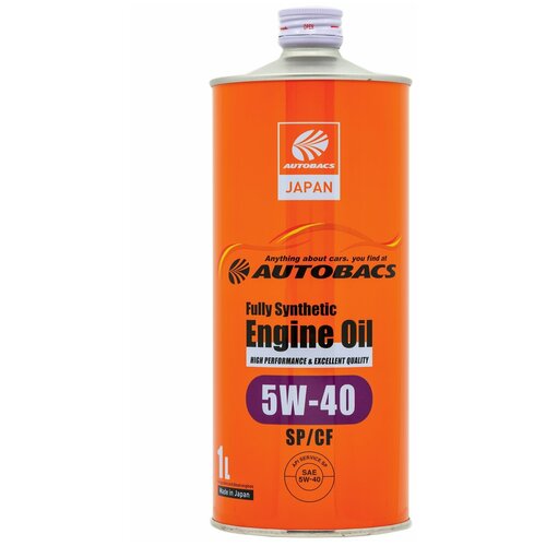 Полусинтетическое моторное масло Autobacs FULLY SYNTHETIC 5W-40 SP/СF, 4 л, 1 шт.
