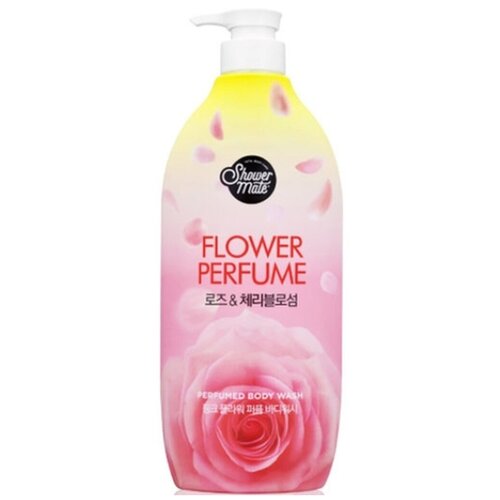 KeraSys Гель для душа «роза» - Shower mate pink flower, 900мл