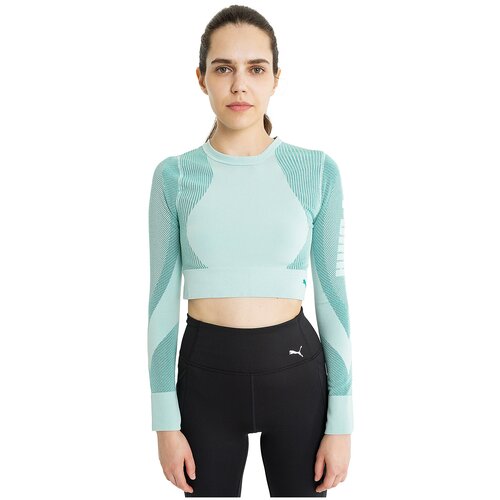 Футболка с длинным рукавом беговая Puma Train Seamless Fitted Long Sleeve Eggshe W (US:L)