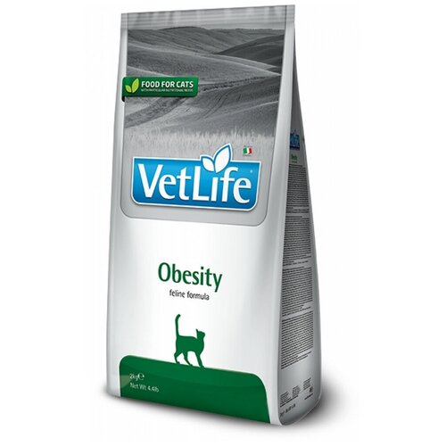 farmina vet life feline obesity диета для кошек сухой 400 г Сухой корм для кошек Farmina Vet Life, при избыточном весе 2 кг