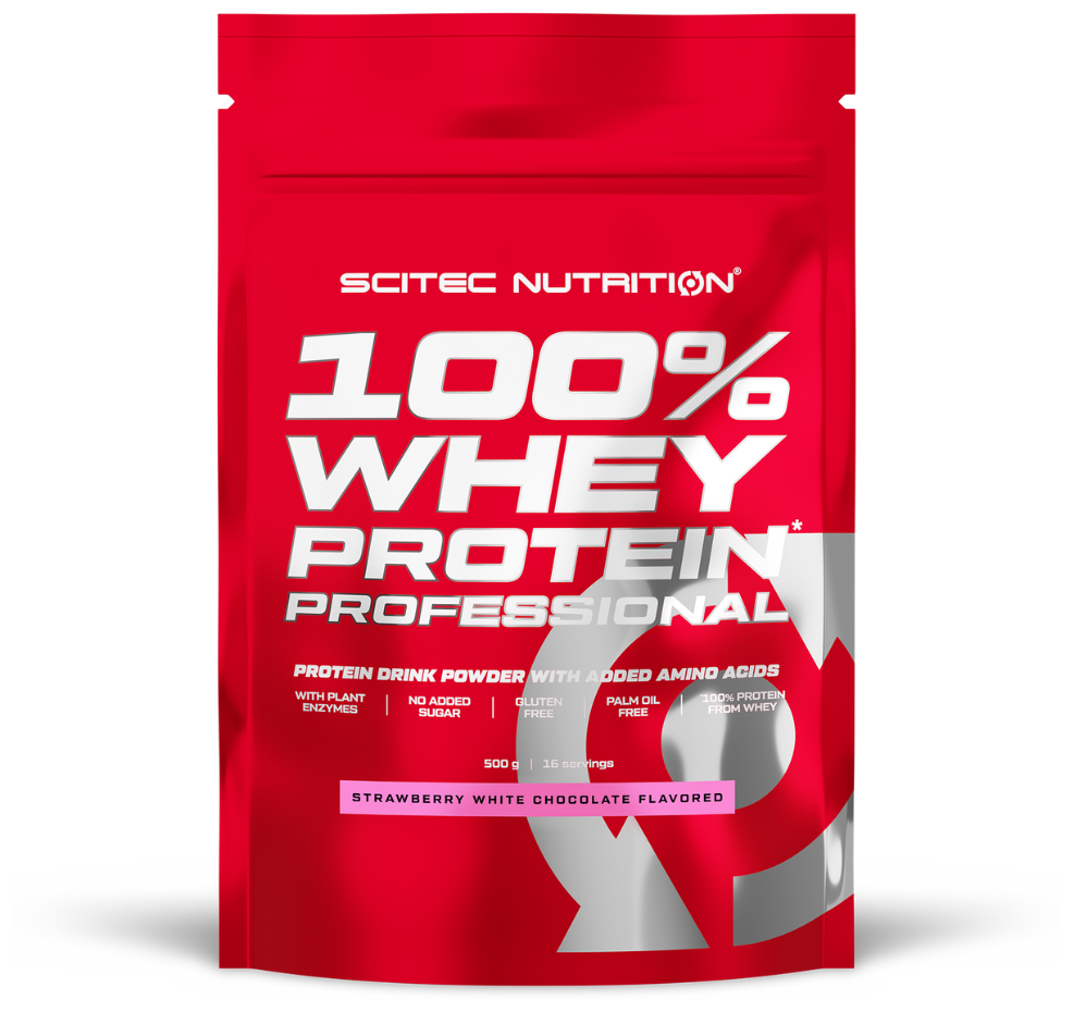 Scitec Nutrition 100% Whey Protein Professional 500 гр, клубника -белый шоколад