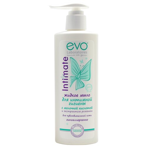 EVO laboratoires жидкое мыло для интимной гигиены Intimate для чувствительной кожи, цветочный, бутылка, 237 г, 200 мл