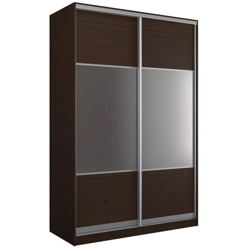 Шкаф-купе 3 дверный Express 210х220х60 см 1 зеркальная дверь Венге