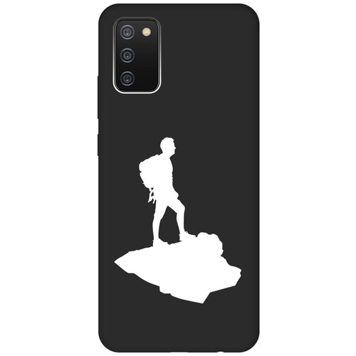 Матовый чехол Trekking W для Samsung Galaxy A02s / Самсунг А02с с 3D эффектом черный матовый чехол boxing w для samsung galaxy a02s самсунг а02с с 3d эффектом черный