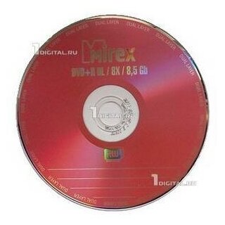 Диски Mirex DVD+R Cake Box (10 шт.) 8.5Gb Dual Layer 8x (UL130062A8L)