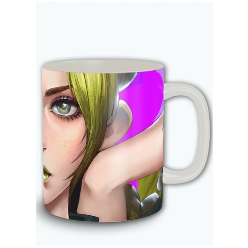 Кружка белая аниме jojo джоджо - 8611