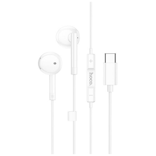 Наушники M95 Type-C Wire-controlled digital earphones with microphone HOCO белые 43200₽