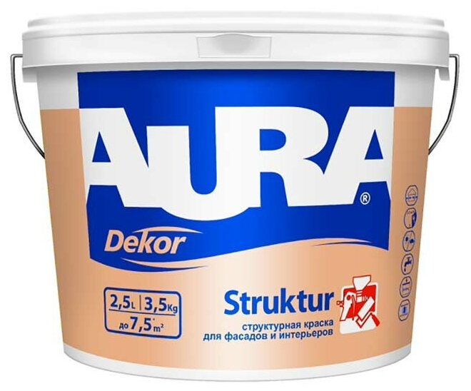 фото Краска акриловая Aura Decor Struktur