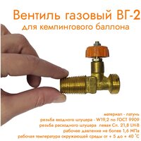 Вентиль баллонный ВГ-2 (Для Кемпингов), Випра