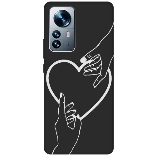 Матовый Soft Touch силиконовый чехол на Xiaomi 12 Pro, Сяоми 12 Про с 3D принтом Hands W черный матовый soft touch силиконовый чехол на xiaomi 12 pro сяоми 12 про с 3d принтом 2007 w черный