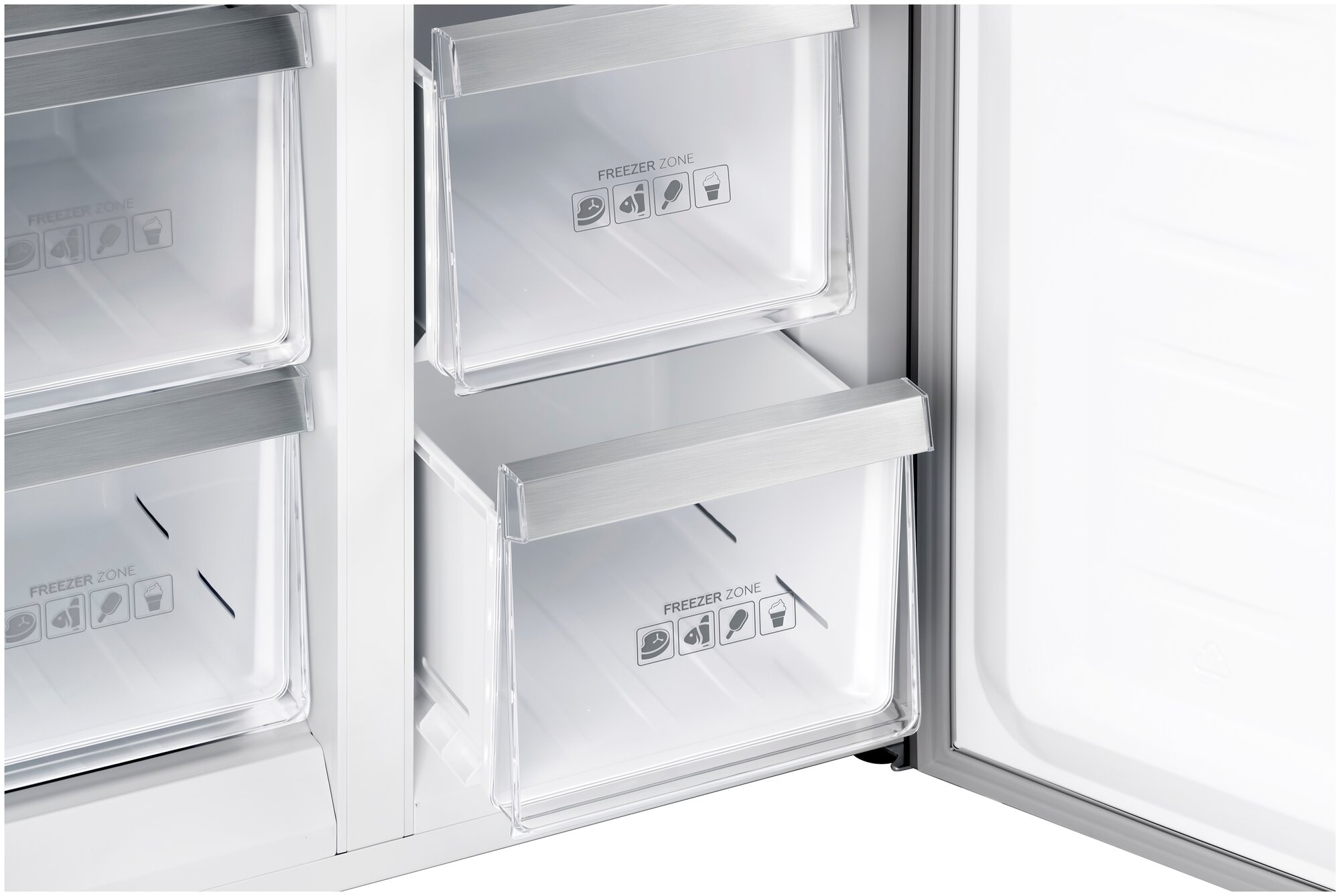 Отдельностоящий холодильник с инвертором Weissgauff WCD 486 NFW - фотография № 4