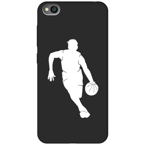 Матовый чехол Basketball W для Xiaomi Redmi Go / Сяоми Редми Го с 3D эффектом черный матовый чехол hockey w для xiaomi redmi go сяоми редми го с 3d эффектом черный