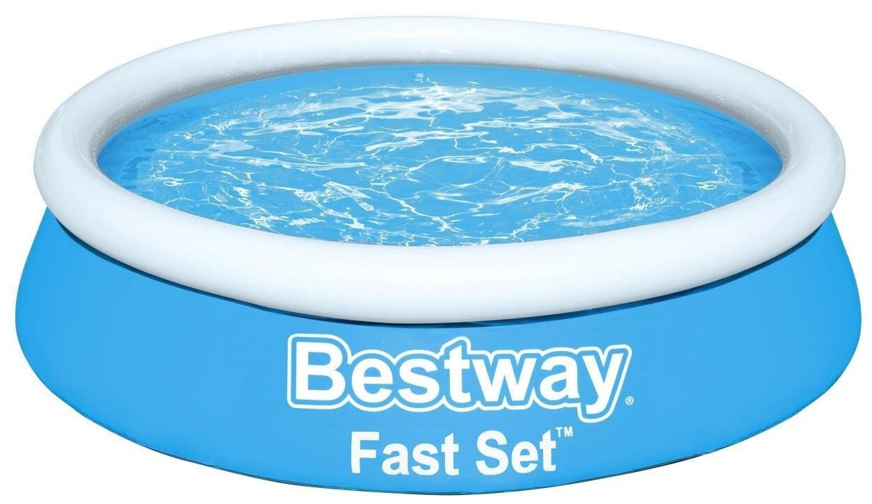 Бассейн надувной bestway 183х183х51см 940л - фотография № 1