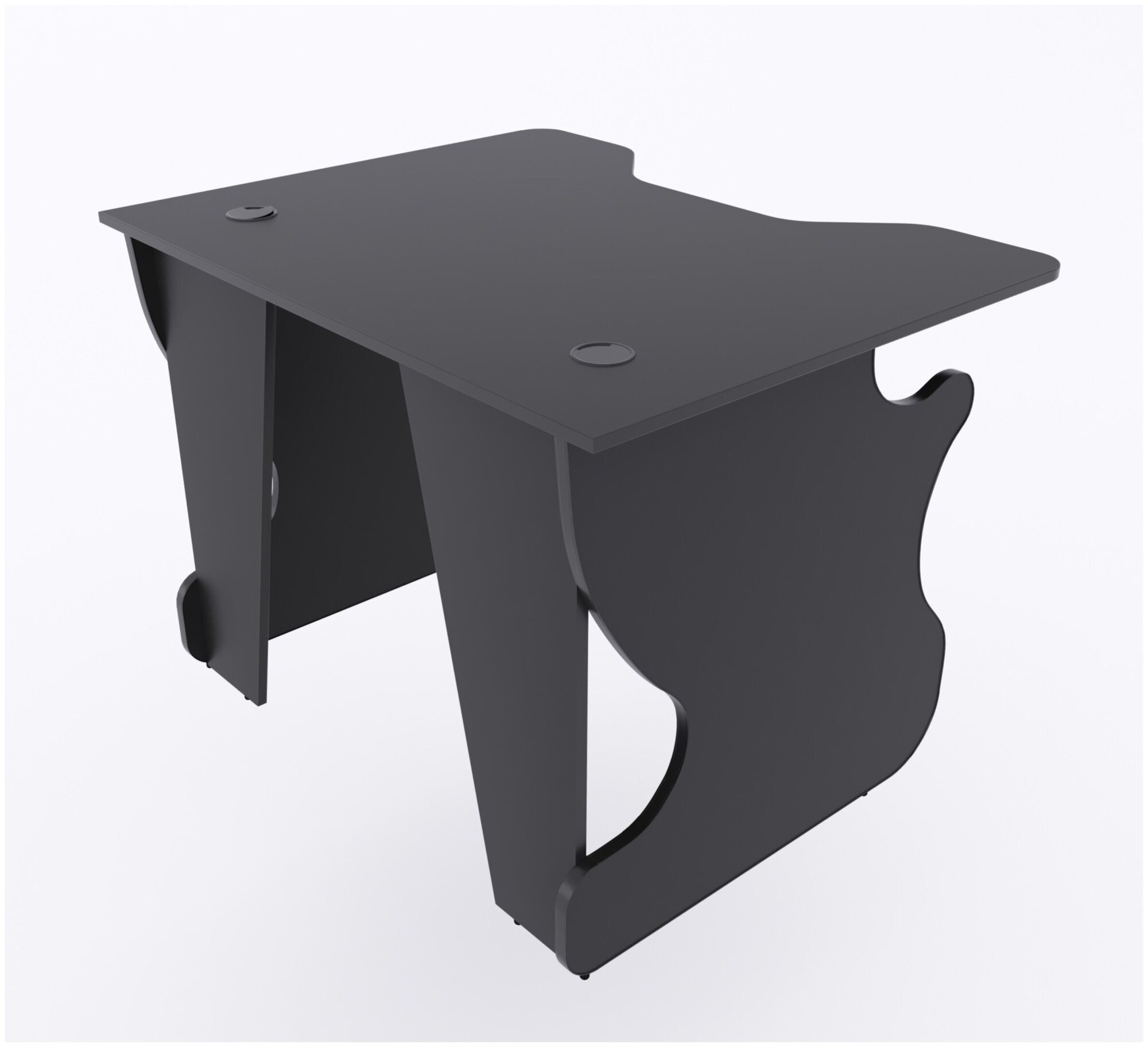 Игровой компьютерный стол "Даги", 100x80x75 см, полностью чёрный