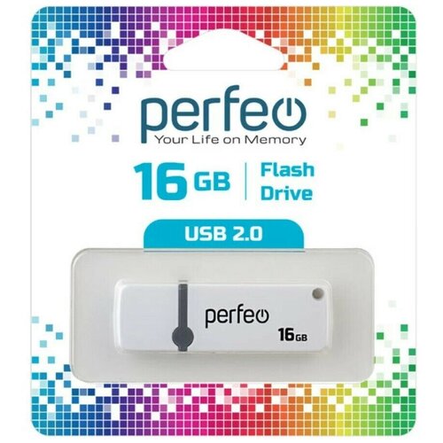 USB Флеш-накопитель USB накопитель Perfeo USB 16GB C07 White perfeo usb drive 8gb c09 white pf c09w008