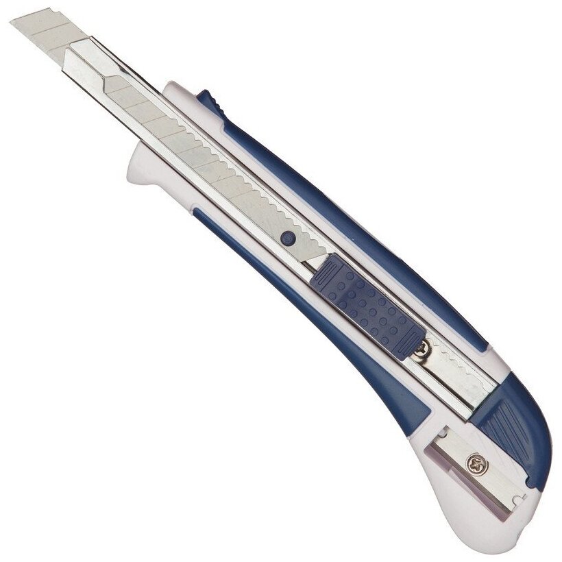 Нож канцелярский Attache 9 мм, с антискользящими вставками, с точилкой
