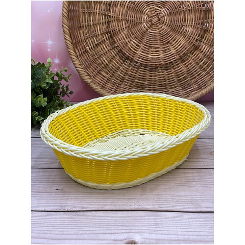 Хлебница плетеная овальная