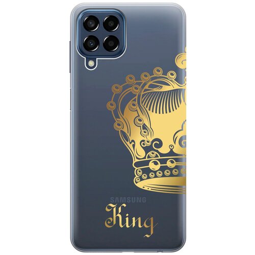 Силиконовый чехол с принтом True King для Samsung Galaxy M33 5G / Самсунг М33 5г силиконовый чехол на samsung galaxy m33 5g самсунг м33 5г с 3d принтом duck swim ring прозрачный