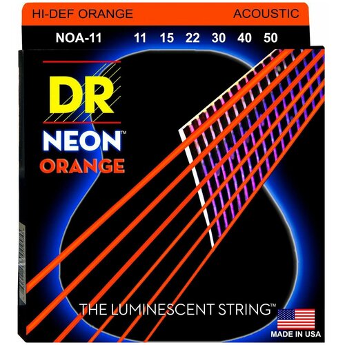 DR NOA-11 HI-DEF NEON Струны для акустической гитары струны для акустической гитары dr string noa 11