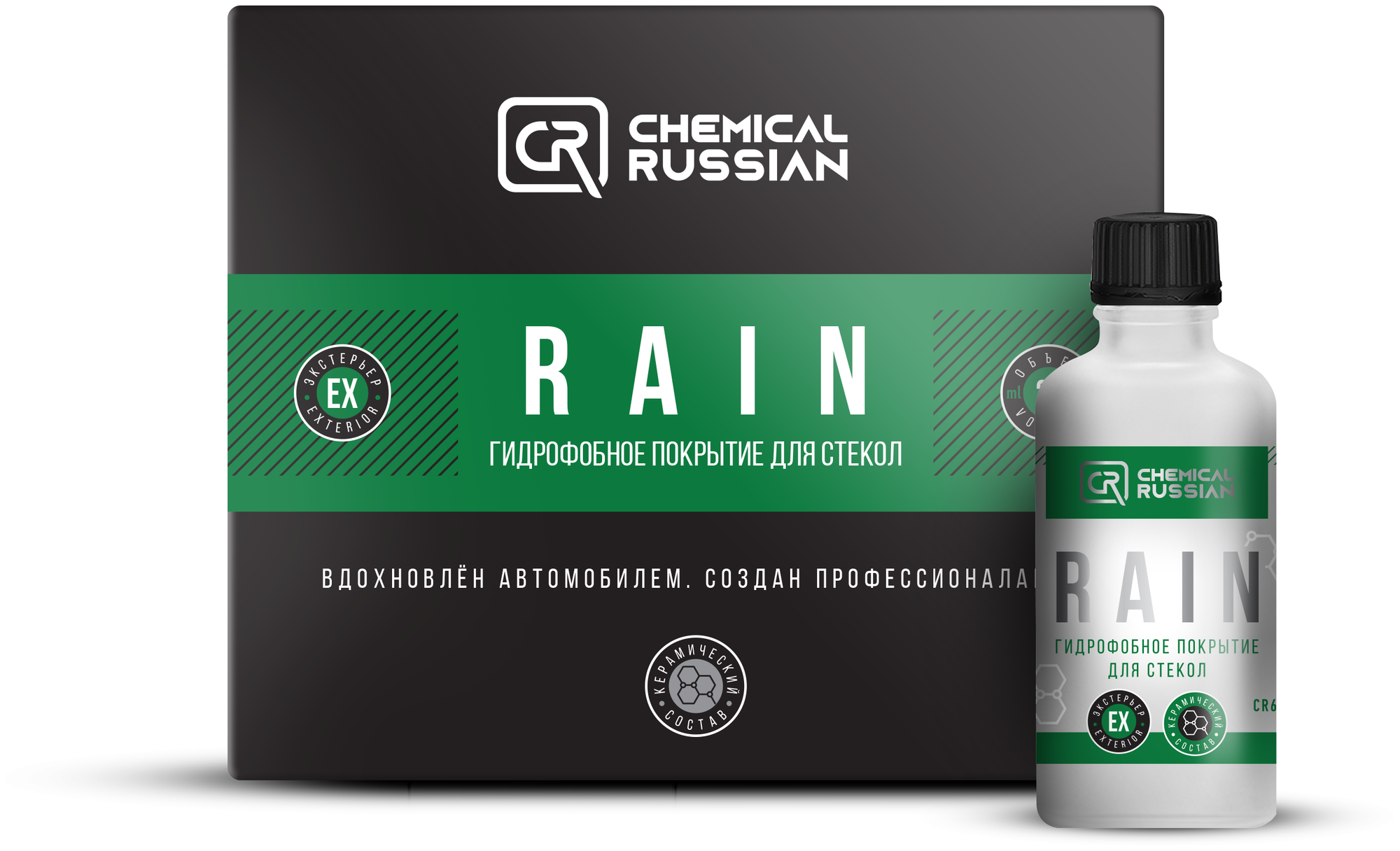 Гидрофобное покрытие для стекол (антидождь) - Rain 25 мл Chemical Russian