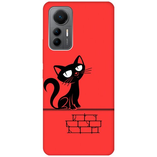 Матовый чехол Scratchy and wall для Xiaomi 12 Lite / Сяоми 12 Лайт с 3D эффектом красный матовый чехол unicorn and candy для xiaomi 12 lite сяоми 12 лайт с 3d эффектом бирюзовый