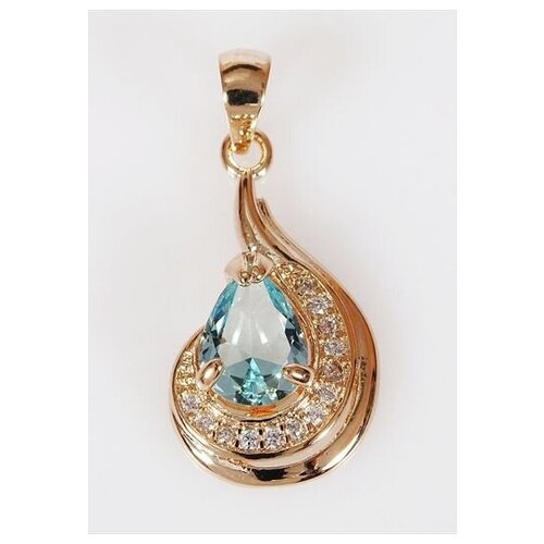 Подвеска Lotus Jewelry, фианит, голубой