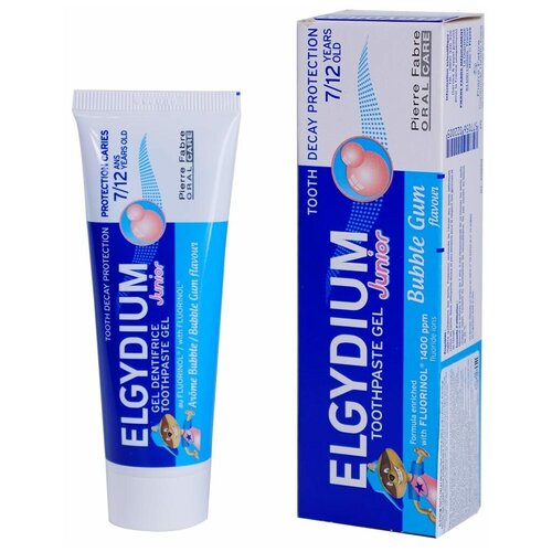 Купить Зубная паста Elgidium (Эльгидиум) Junior Жевательная резинка (7-12 лет), 50 мл