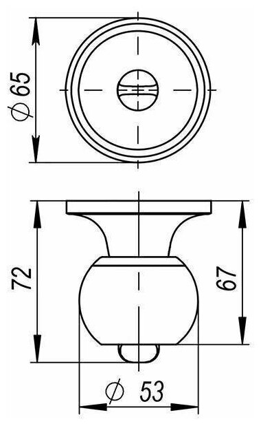 Ручка-защелка Титан 706-03 BL поворотная, межкомнатная, фиксатор, Матовый черный - фотография № 5