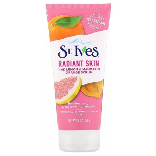 St. Ives Radiant Skin Скраб для тела Розовый лимон и мандарин, 170 гр (Пилинг  Скрабы  Крем)