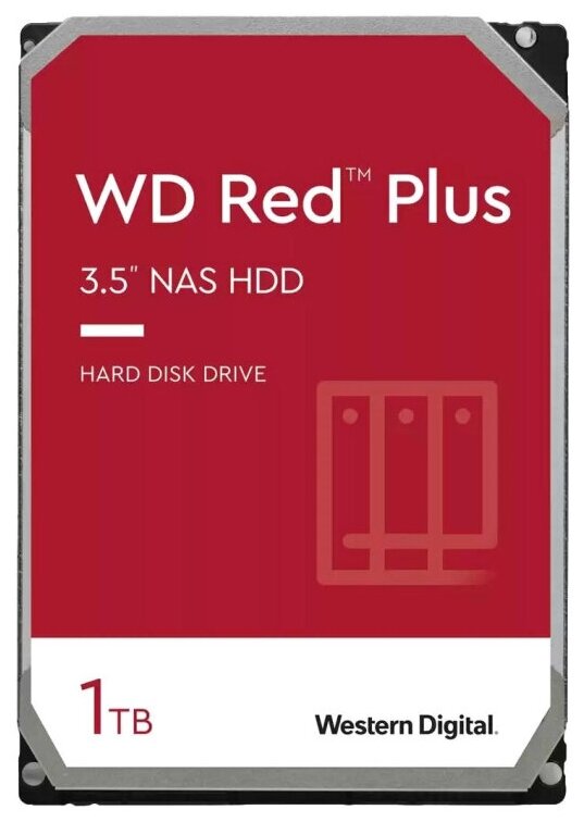 Жесткий диск WD RED PLUS SATA 10TB 3,5 7200rpm 256MB WD101EFBX, 1 шт.