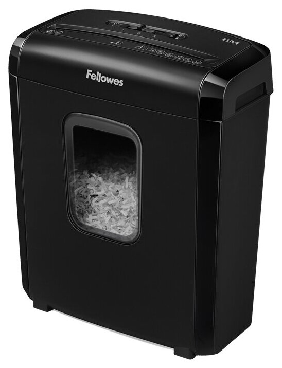 Уничтожитель документов Fellowes FS-46311 6M, 4 ур.секр. 4x12мм, 6 лист, 13л, скрепки, скобы, карты, 288146