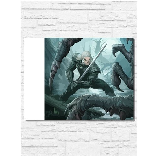 Картина по номерам на холсте Игра Witcher Ведьмак PS 5, PS 4, PS 3, Xbox 360, Xbox ONE, PC, ios - 9484 Г 30x40 картина по номерам на холсте игра witcher ведьмак ps 5 ps 4 ps 3 xbox 360 xbox one pc ios 9488 г 30x40